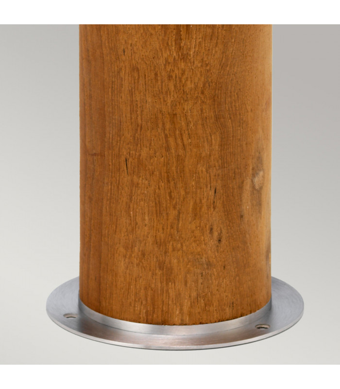 Hornsea Outdoor Bollard Teak with 316 Stainless Steel IP55-3