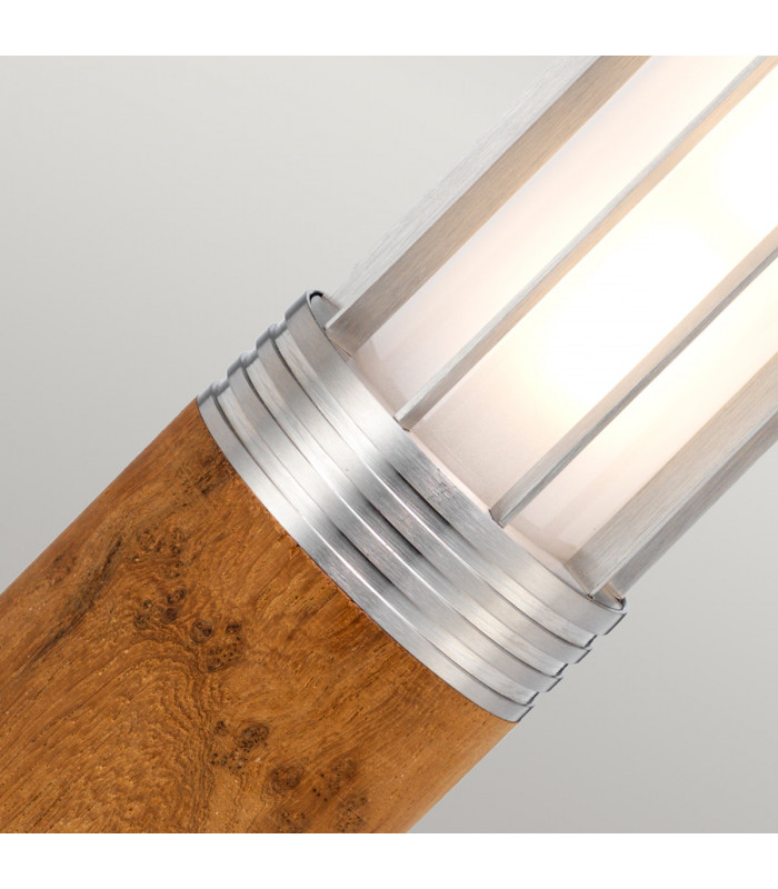 Hornsea Outdoor Bollard Teak with 316 Stainless Steel IP55-4