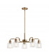 Kichler Aivian Multi Arm Pendant Ceiling Light Weathered Brass-1