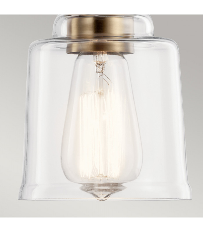 Kichler Aivian Dome Pendant Ceiling Light Weathered Brass-2