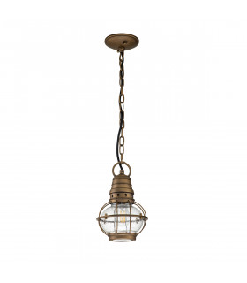 Kichler Bridgepoint Outdoor Pendant Ceiling Light Natural Brass IP44-2