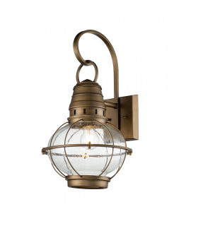 Kichler Bridgepoint Outdoor Wall Lantern Natural Brass IP44-1