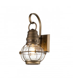 Kichler Bridgepoint Outdoor Wall Lantern Natural Brass IP44-1