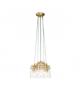 Kichler Brinley Cluster Pendant Ceiling Light Brushed Brass-1