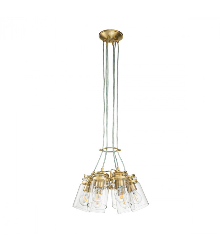 Kichler Brinley Cluster Pendant Ceiling Light Brushed Brass-4