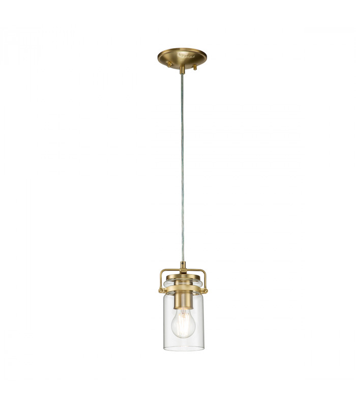 Kichler Brinley Dome Pendant Ceiling Light Brushed Brass-1