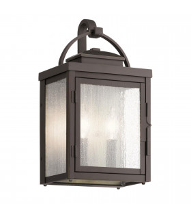 Kichler Carlson Outdoor Wall Lantern Rubbed Bronze IP44-1