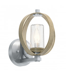 Kichler Grand Bank Outdoor Modern Wall Lamp Distressed Antique Grey IP44-1