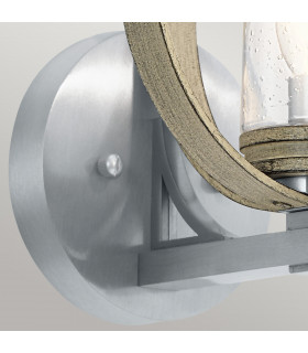 Kichler Grand Bank Outdoor Modern Wall Lamp Distressed Antique Grey IP44-2