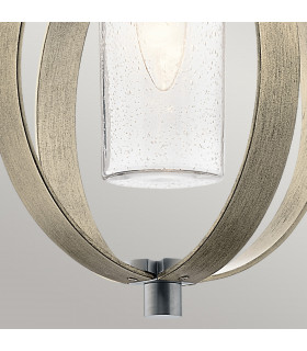 Kichler Grand Bank Outdoor Pendant Ceiling Light Distressed Antique Grey IP44-2