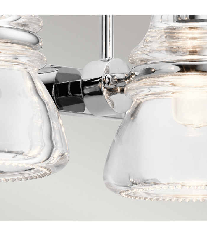 Kichler Talland Bathroom Wall Lamp Polished Chrome IP44-2