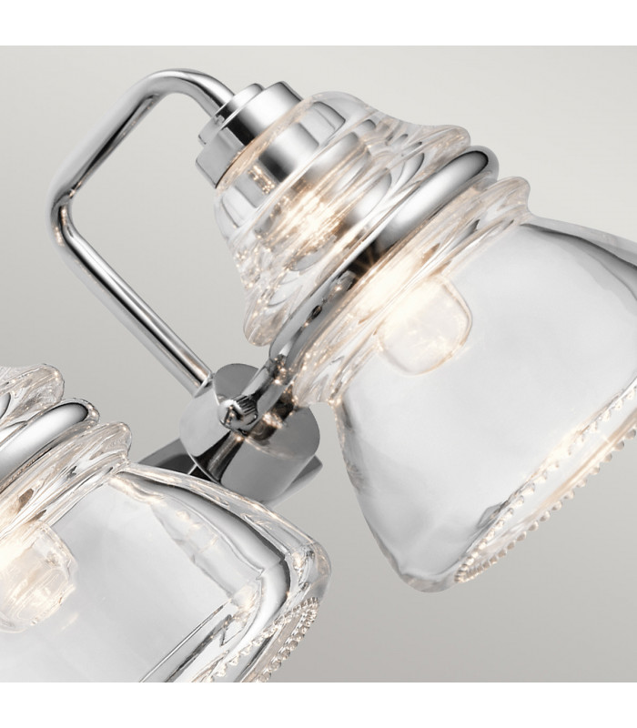 Kichler Talland Bathroom Wall Lamp Polished Chrome IP44-4