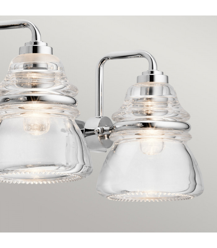 Kichler Talland Bathroom Wall Lamp Polished Chrome IP44-2