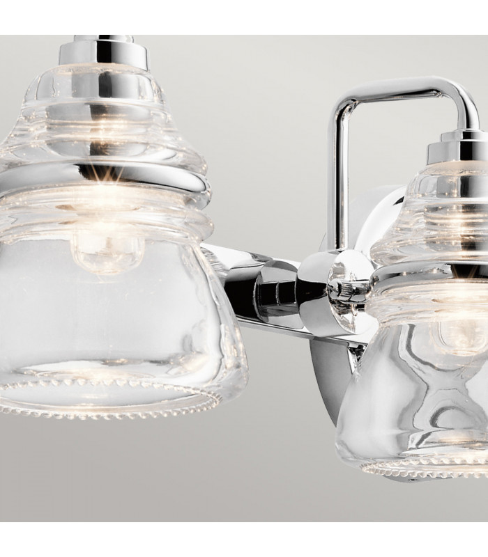 Kichler Talland Bathroom Wall Lamp Polished Chrome IP44-3