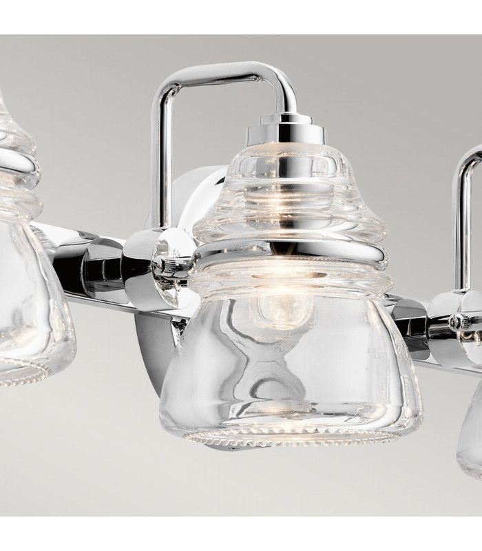 Kichler Talland Bathroom Wall Lamp Polished Chrome IP44-4