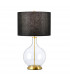 Orb Table Lamp with Round Shade Aged Brass-1