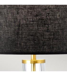 Orb Table Lamp with Round Shade Aged Brass-2
