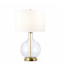Orb Table Lamp with Round Shade Aged Brass-1