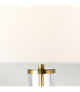Orb Table Lamp with Round Shade Aged Brass-2