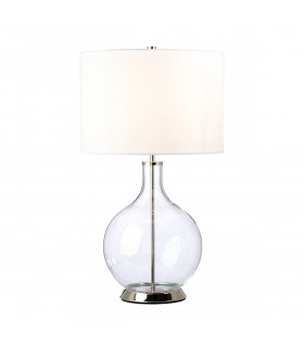 Orb Table Lamp with Round Shade Polished Nickel-1