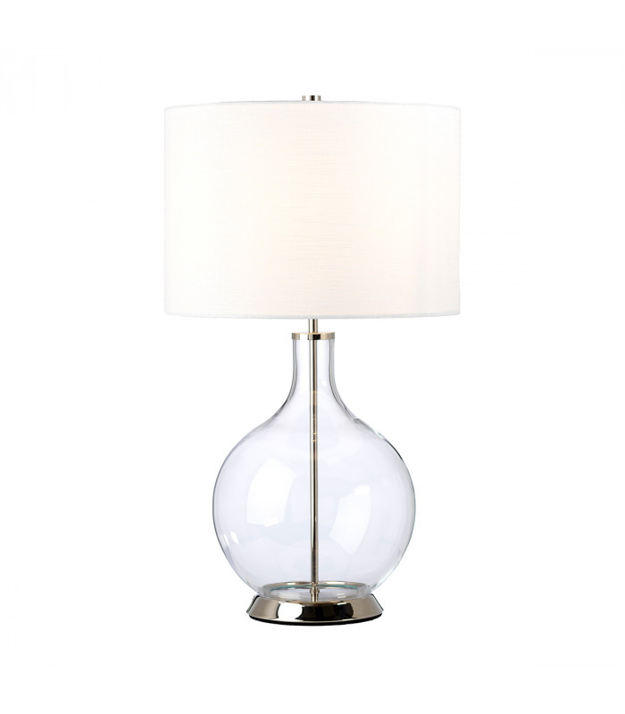Orb Table Lamp with Round Shade Polished Nickel-1