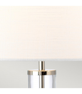 Orb Table Lamp with Round Shade Polished Nickel-2