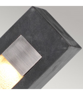 Parkstone Outdoor Bollard Basalt Stone with Stainless Steel 3000K IP55-2
