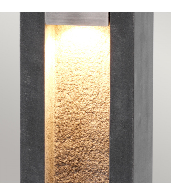 Parkstone Outdoor Bollard Basalt Stone with Stainless Steel 3000K IP55-3