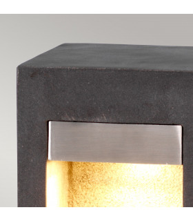 Parkstone Outdoor Pedestal Light Basalt Stone with Stainless Steel 3000K IP55-2