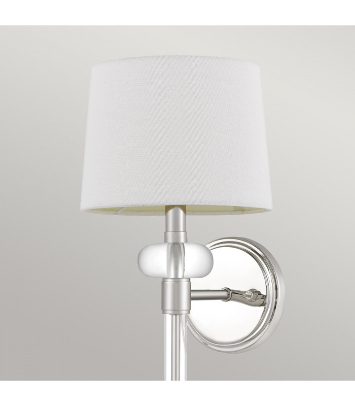 Quoizel Barbour Wall Lamp with Shade Polished Nickel-2