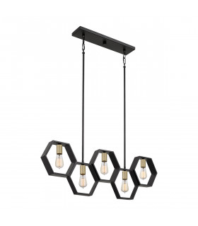 Quoizel Bismarck Bar Pendant Ceiling Light Earth Black-1