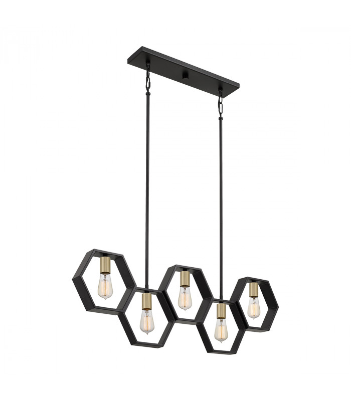 Quoizel Bismarck Bar Pendant Ceiling Light Earth Black-1