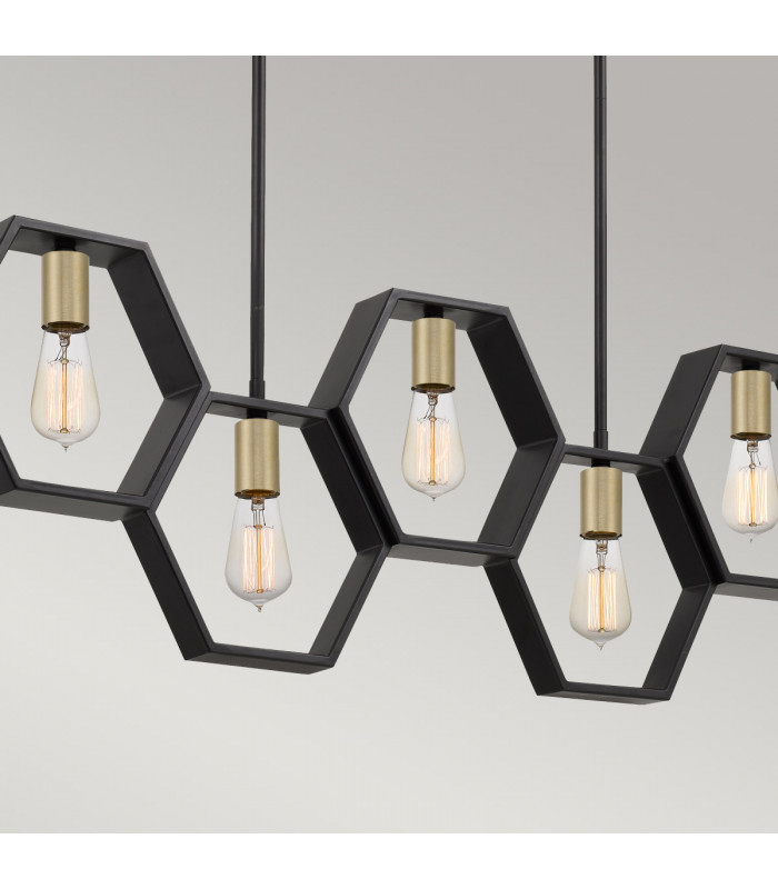 Quoizel Bismarck Bar Pendant Ceiling Light Earth Black-2