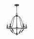 Quoizel Bradbury Multi Arm Chandelier Grey Ash-1