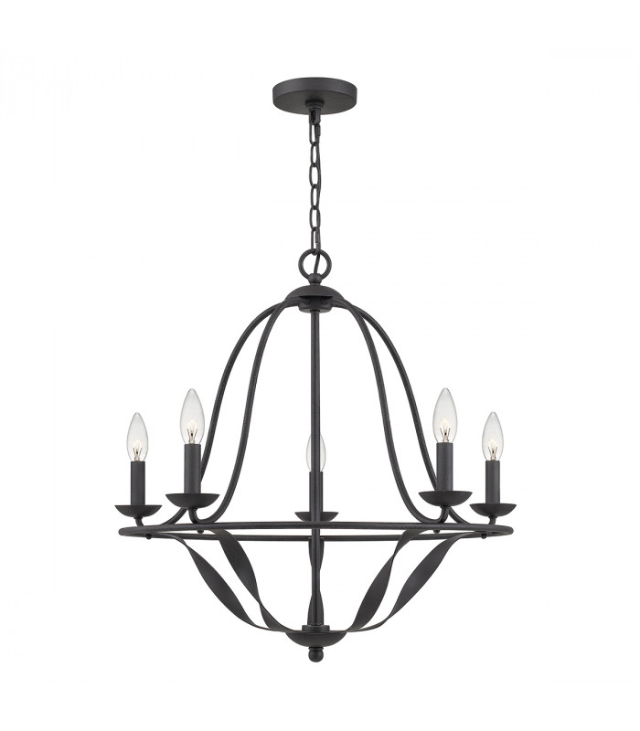 Quoizel Bradbury Multi Arm Chandelier Grey Ash-1