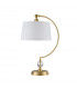 Quoizel Jenkins Table Lamp with Round Tapered Shade Brushed Brass-2