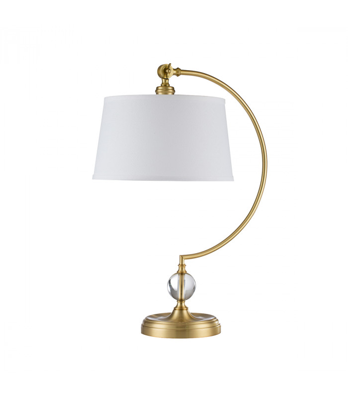 Quoizel Jenkins Table Lamp with Round Tapered Shade Brushed Brass-2