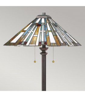 Quoizel Maybeck Tiffany Floor Lamp Valiant Bronze-2
