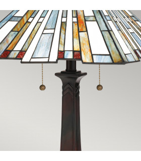 Quoizel Maybeck Tiffany Table Lamp Valiant Bronze-2