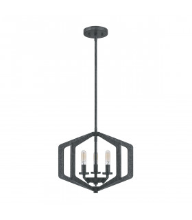 Quoizel Vanguard Wire Frame Pendant Ceiling Light Old Black-1