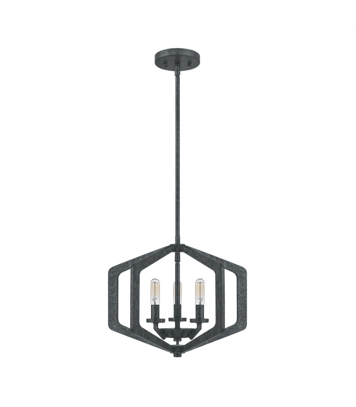 Quoizel Vanguard Wire Frame Pendant Ceiling Light Old Black-1