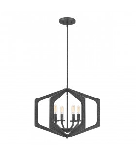Quoizel Vanguard Wire Frame Pendant Ceiling Light Old Black-1