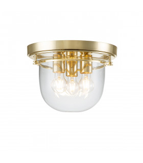 Quoizel Whistling Bowl Semi Flush Ceiling Light Polished Brass IP44-1
