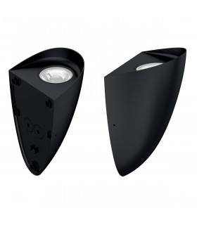 Vendela Outdoor Flush Wall Lamp Black 3000K IP65-1