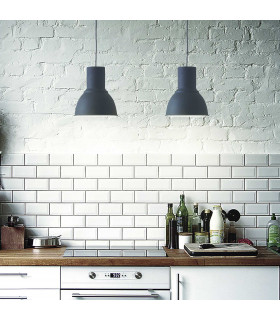 Breeze 1 Light Dome Ceiling Pendant Black, E27