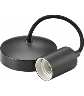 Knightsbridge 6" E27 Contemporary Pendant Set - Smoked Bronze - 8270SB-1
