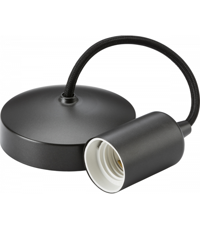 Knightsbridge 6" E27 Contemporary Pendant Set - Smoked Bronze - 8270SB-1