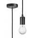 Knightsbridge 1.8m E27 Contemporary Pendant Set - Smoked Bronze - 8270LSB-1