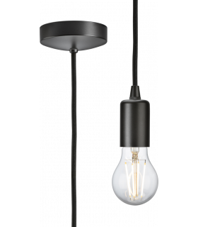 Knightsbridge 1.8m E27 Contemporary Pendant Set - Smoked Bronze - 8270LSB-1