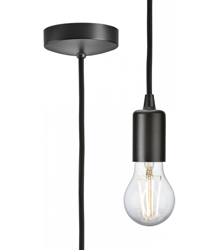 Knightsbridge 1.8m E27 Contemporary Pendant Set - Smoked Bronze - 8270LSB-1